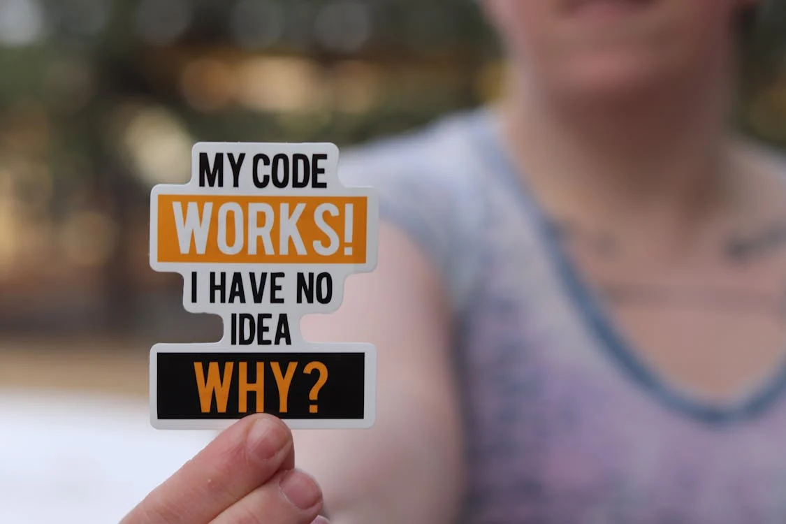 a guy writing code